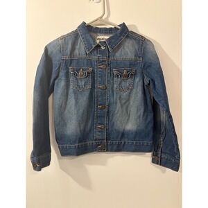 OshKosh B'Gosh Kids Denim Jacket With Buttons,  Pockets‎ Girls Size 12